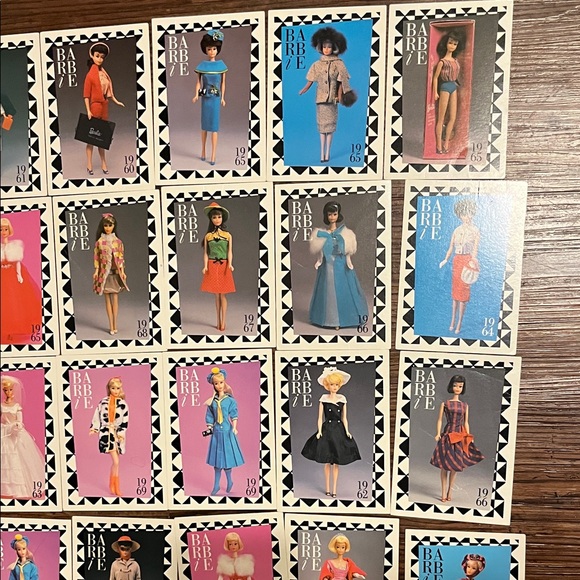 Vintage Barbie Fashion Doll Collectible Cards - Pink, Blue, Black - Picture 2 of 6